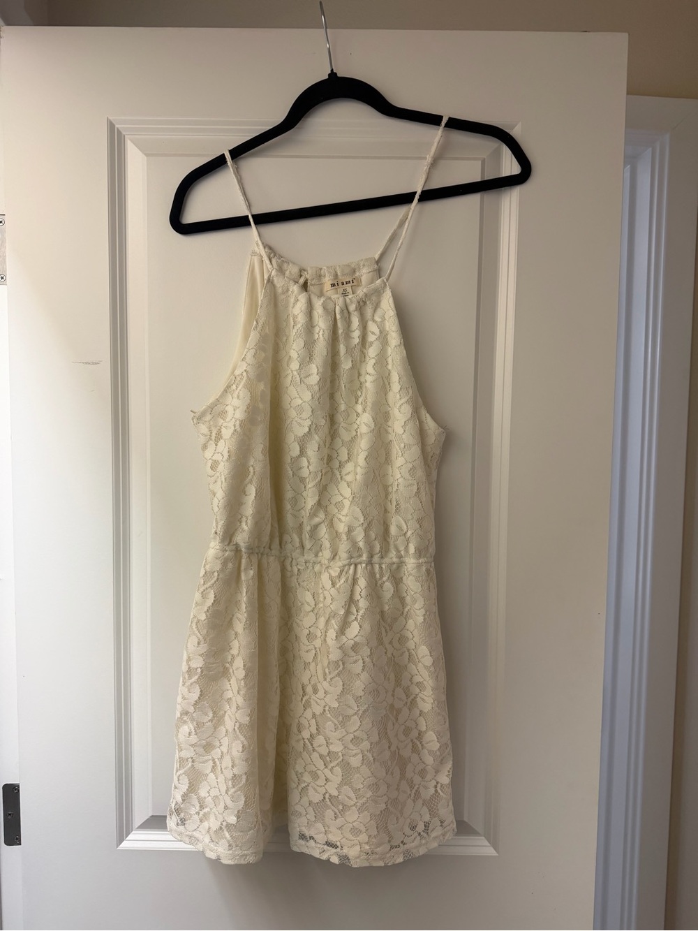 miami Cream Lace Cami Top